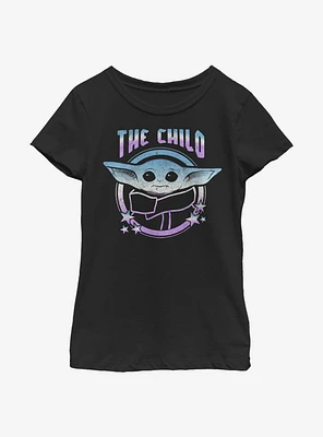 Star Wars The Mandalorian Child Stars Round Youth Girls T-Shirt