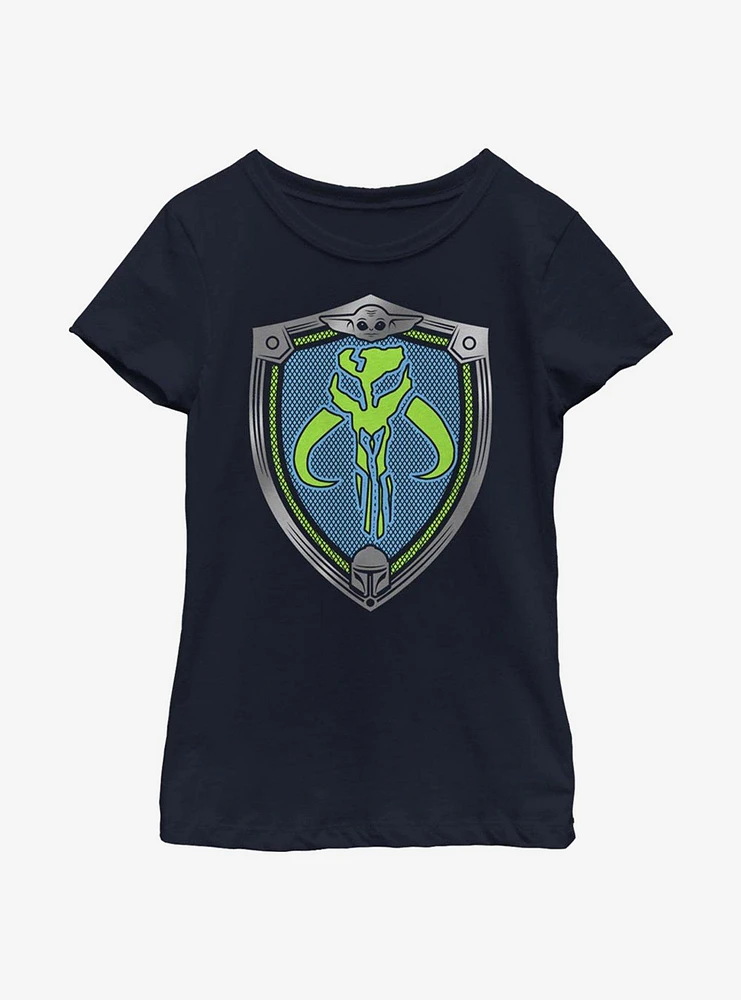 Star Wars The Mandalorian Shield Logo Youth Girls T-Shirt