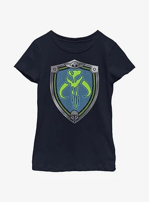 Star Wars The Mandalorian Shield Logo Youth Girls T-Shirt