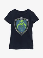 Star Wars The Mandalorian Shield Logo Youth Girls T-Shirt