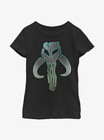 Star Wars The Mandalorian Silver Logo Youth Girls T-Shirt