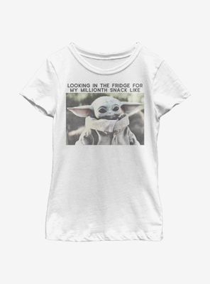 Star Wars The Mandalorian Child Millionth Snack Youth Girls T-Shirt