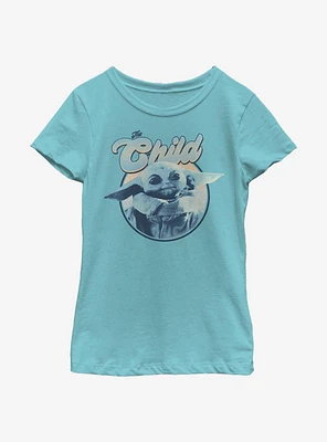 Star Wars The Mandalorian Retro Child Circle Youth Girls T-Shirt