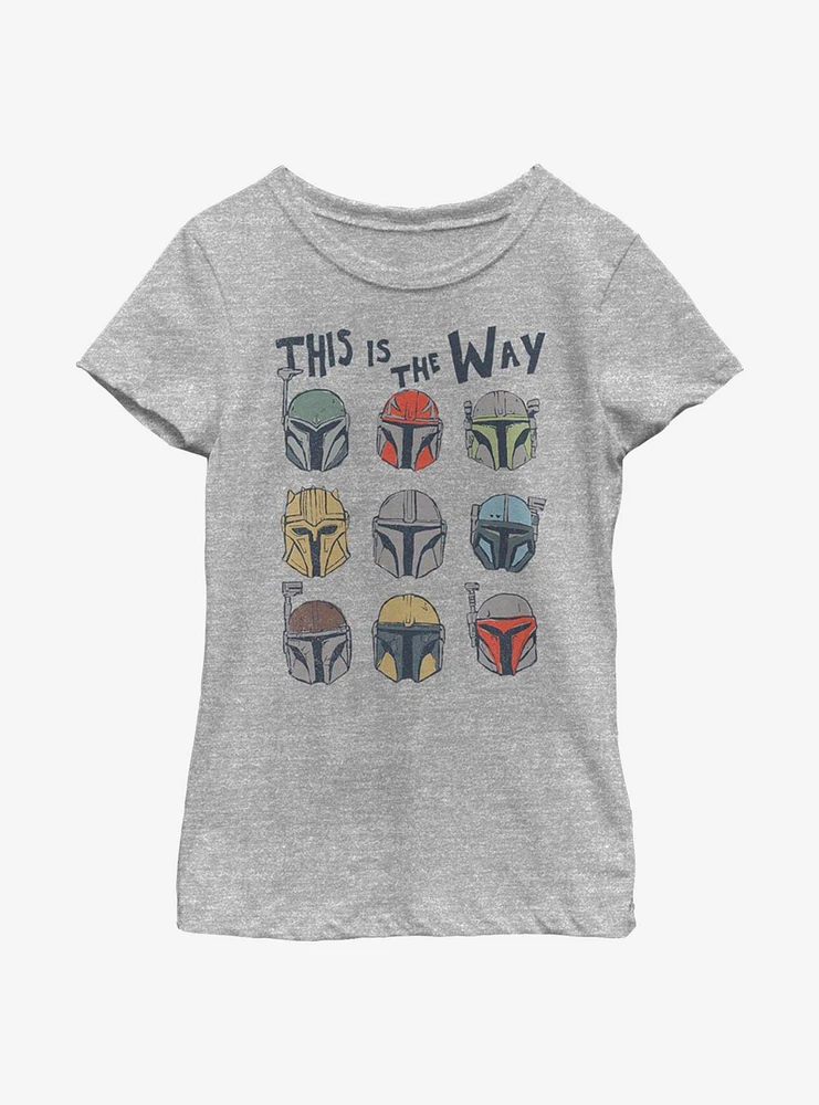 Star Wars The Mandalorian Way Helmets Youth Girls T-Shirt