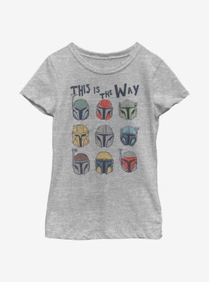 Star Wars The Mandalorian Way Helmets Youth Girls T-Shirt