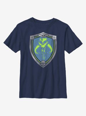 Star Wars The Mandalorian Shield Logo Youth T-Shirt