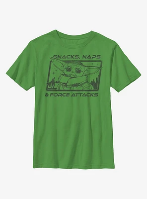 Star Wars The Mandalorian Child Snacks, Naps Youth T-Shirt