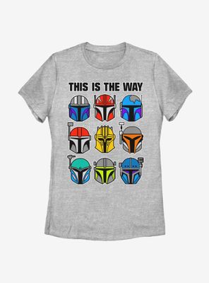 Star Wars The Mandalorian Bountiful Helmets Womens T-Shirt