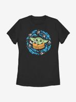 Star Wars The Mandalorian Child Frog Spiral Womens T-Shirt