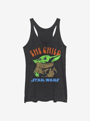 Star Wars The Mandalorian Child Bright Letters Womens Tank Top