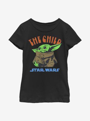 Star Wars The Mandalorian Child Bright Letters Youth Girls T-Shirt