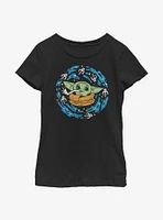 Star Wars The Mandalorian Child Frog Spiral Youth Girls T-Shirt