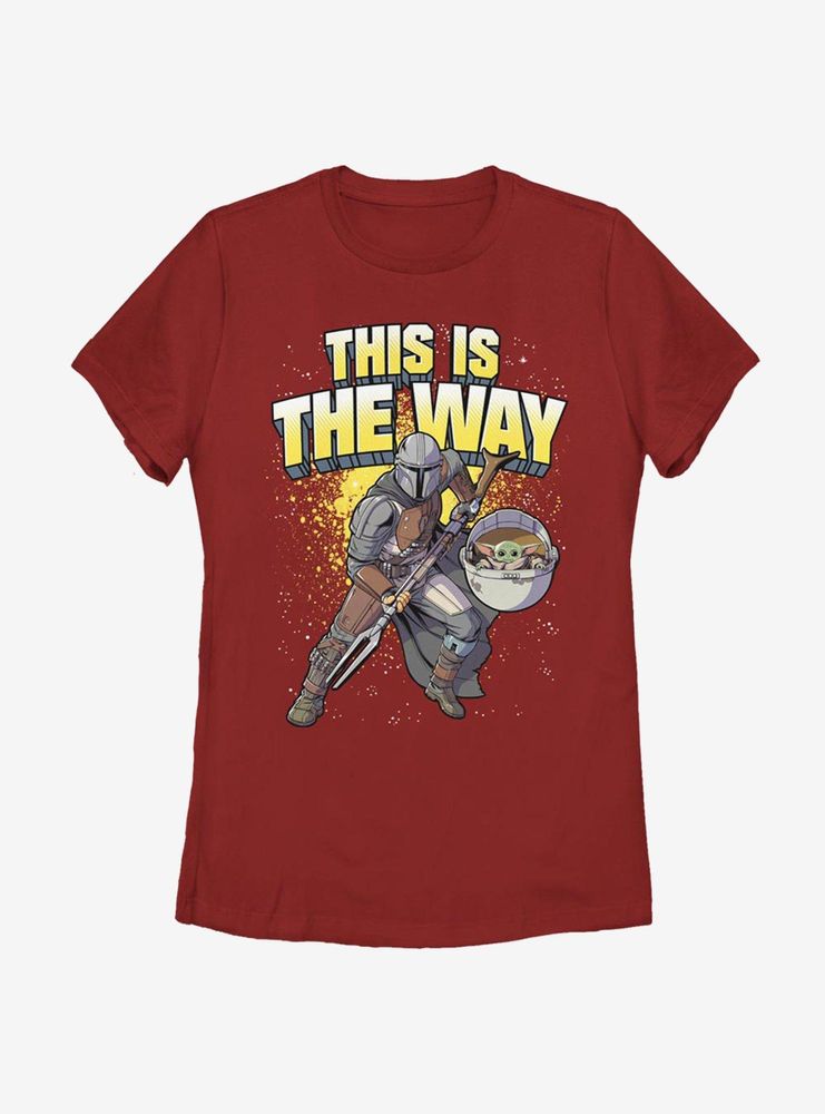 Star Wars The Mandalorian Child This Is Way Pose Womens T-Shirt