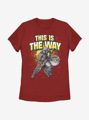 Star Wars The Mandalorian Child This Is Way Pose Womens T-Shirt