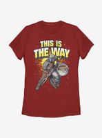 Star Wars The Mandalorian Child This Is Way Pose Womens T-Shirt