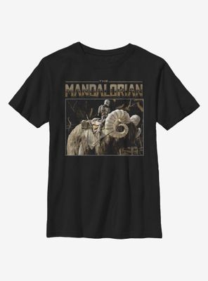 Star Wars The Mandalorian Bantha RIde Youth T-Shirt