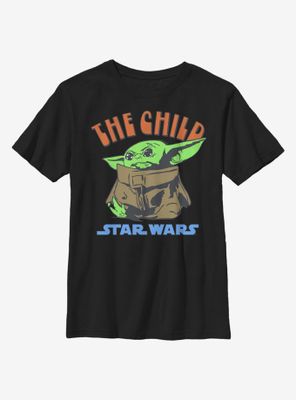Star Wars The Mandalorian Child Bright Letters Youth T-Shirt
