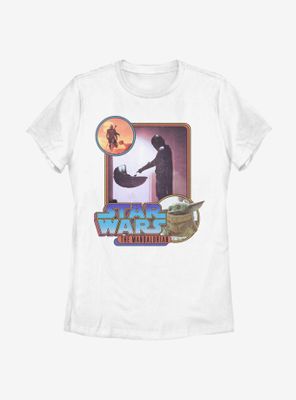 Star Wars The Mandalorian Child Retro Design Womens T-Shirt