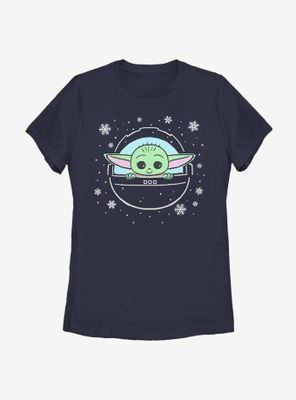 Star Wars The Mandalorian Snow Child Womens T-Shirt