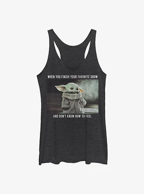 Star Wars The Mandalorian Child Favorite Show Meme Womens Tank Top