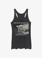 Star Wars The Mandalorian Child Favorite Show Meme Womens Tank Top