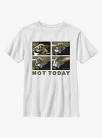 Star Wars The Mandalorian Child Not Today Youth T-Shirt