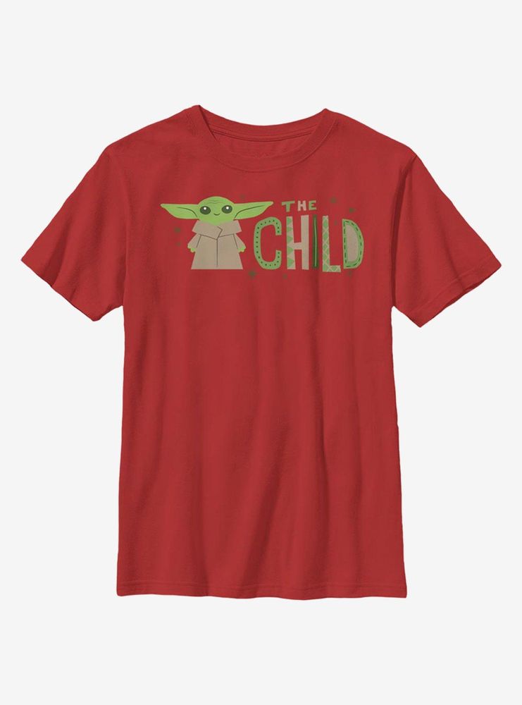 Star Wars The Mandalorian Child Green Stars Youth T-Shirt