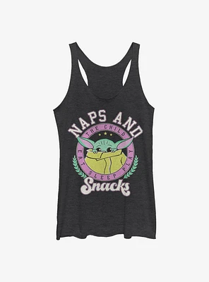 Star Wars The Mandalorian Child Naps And Snacks Womens Tank Top