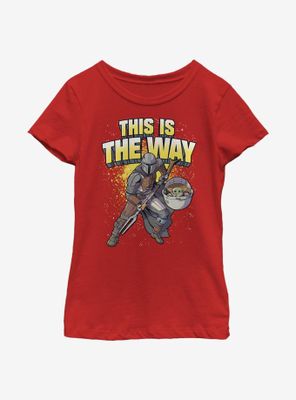 Star Wars The Mandalorian Child This Is Way Pose Youth Girls T-Shirt