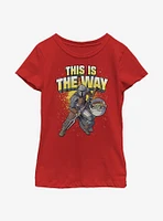 Star Wars The Mandalorian Child This Is Way Pose Youth Girls T-Shirt