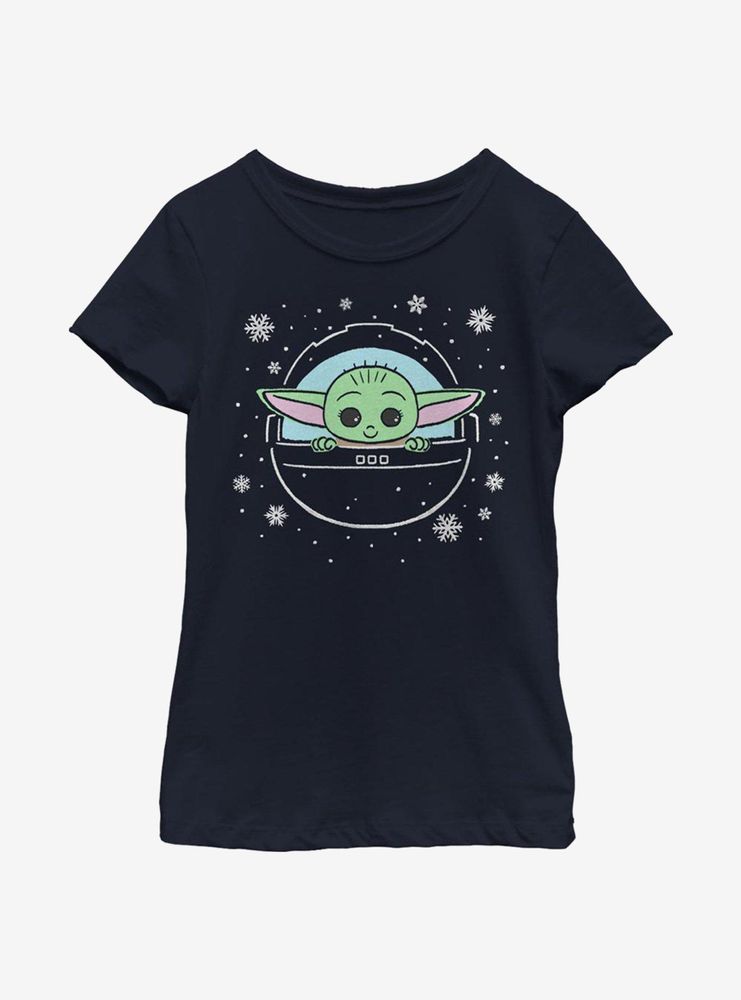 Star Wars The Mandalorian Snow Child Youth Girls T-Shirt