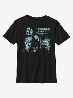 Star Wars The Mandalorian Child Wherever He Goes Youth T-Shirt