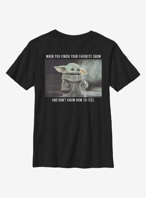 Star Wars The Mandalorian Child Favorite Show Meme Youth T-Shirt