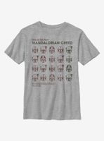 Star Wars The Mandalorian Creed Helmet Youth T-Shirt