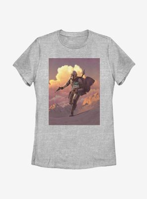 Star Wars The Mandalorian Child Desert Poster Womens T-Shirt
