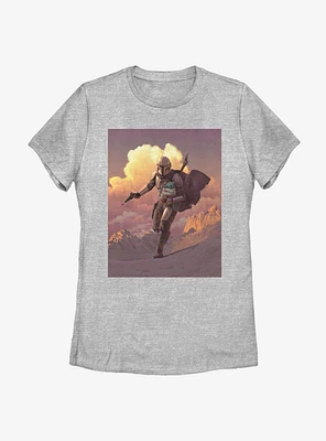 Star Wars The Mandalorian Child Desert Poster Womens T-Shirt