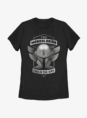 Star Wars The Mandalorian Helmet Emblem Womens T-Shirt