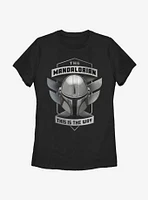 Star Wars The Mandalorian Helmet Emblem Womens T-Shirt
