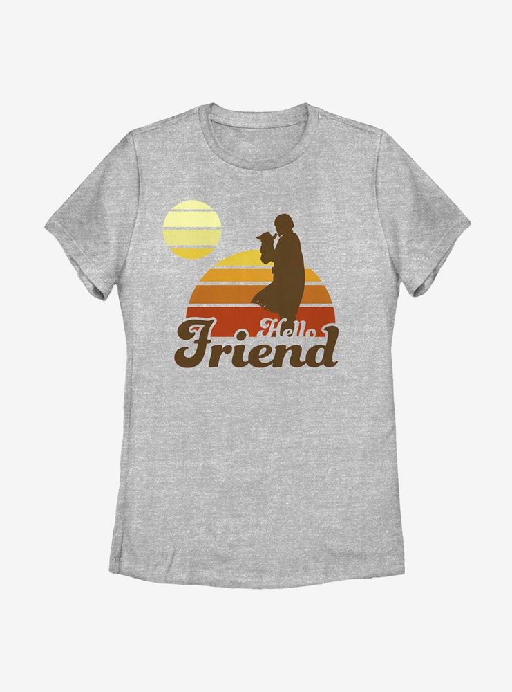 Star Wars The Mandalorian Child Retro Sunset Womens T-Shirt