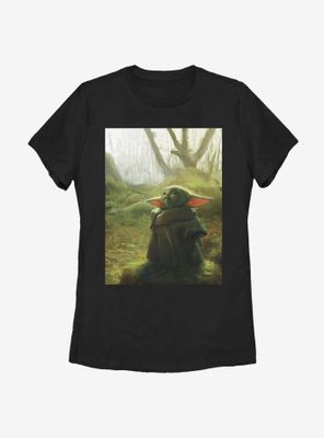 Star Wars The Mandalorian Child Illustration Womens T-Shirt