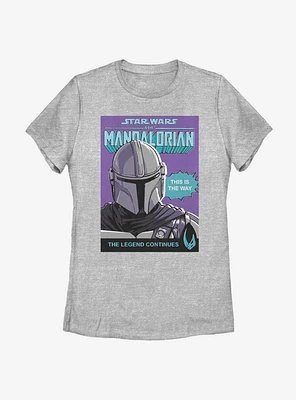 Star Wars The Mandalorian Legend Continues Poster Womens T-Shirt
