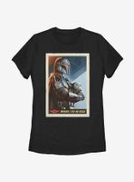 Star Wars The Mandalorian Where He Goes Poster Womens T-Shirt