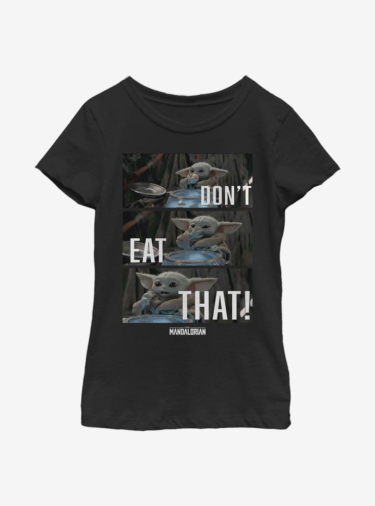 Star Wars The Mandalorian Mandomon Child Don't Eat That Youth Girls T-Shirt