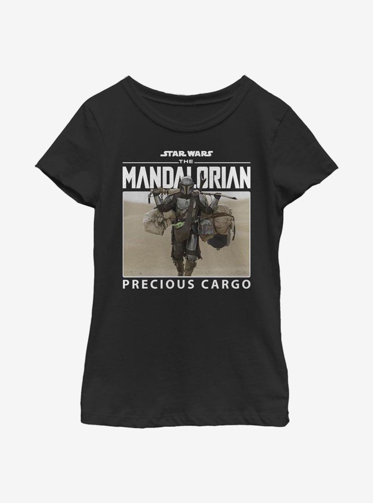 Star Wars The Mandalorian Mandomon Precious Cargo Walking Youth Girls T-Shirt