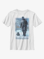 Star Wars The Mandalorian Mandomon Child Stance Youth T-Shirt