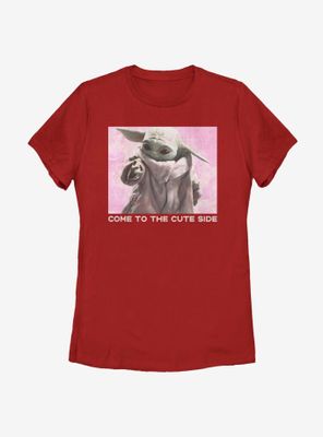 Star Wars The Mandalorian Child Cute Side Reach Womens T-Shirt