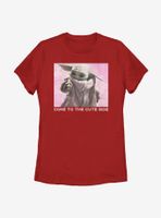 Star Wars The Mandalorian Child Cute Side Reach Womens T-Shirt