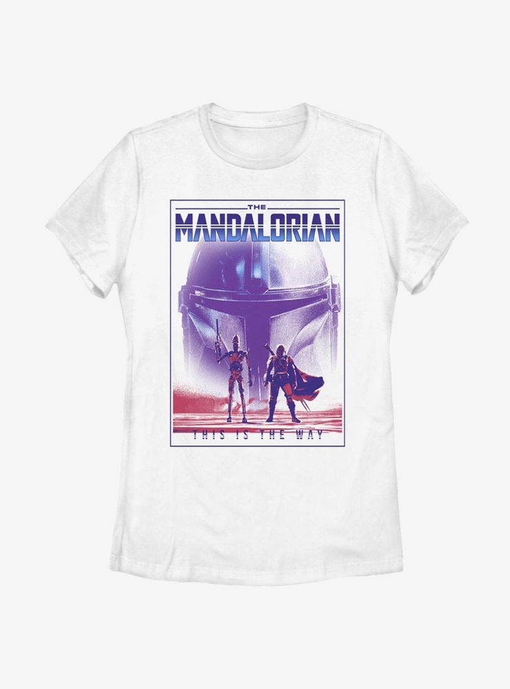 Star Wars The Mandalorian Hype Twins Womens T-Shirt