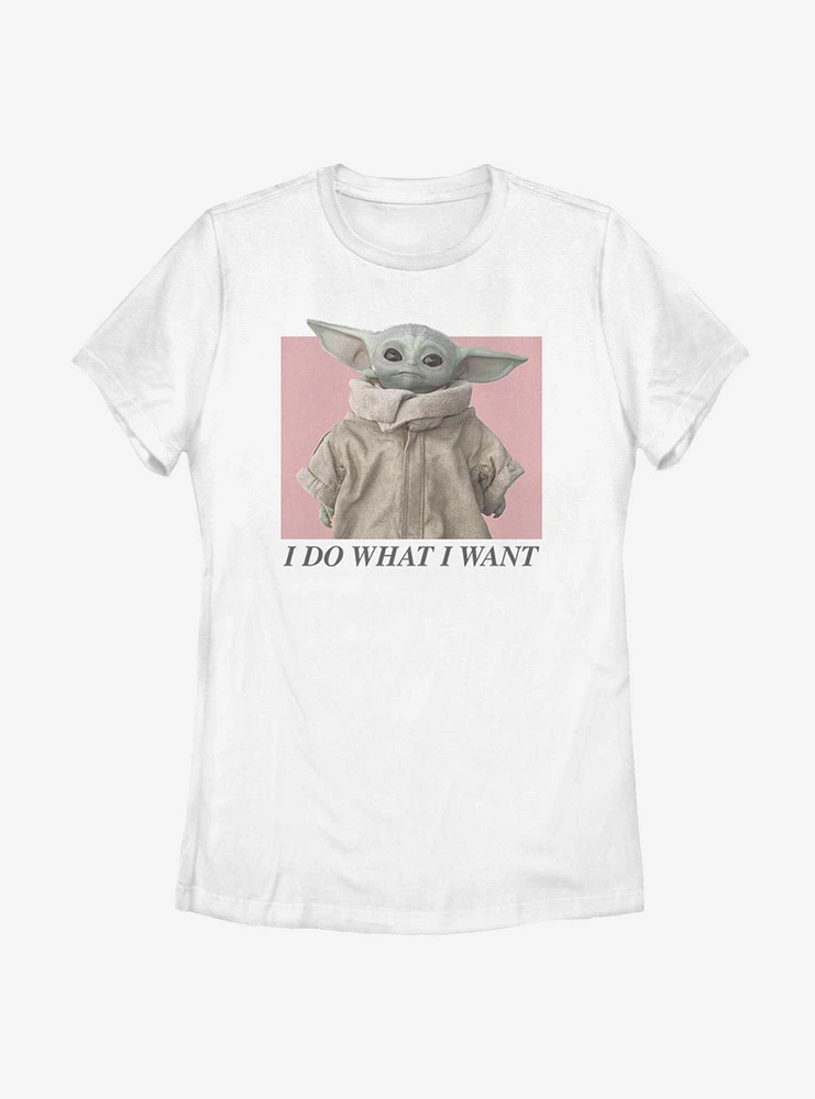 Star Wars The Mandalorian Child I Do What Want Womens T-Shirt
