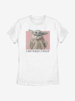 Star Wars The Mandalorian Child I Do What Want Womens T-Shirt